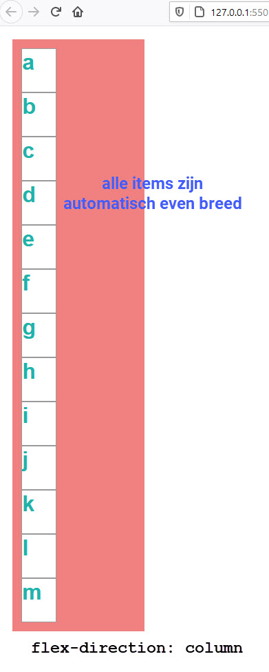 flexbox - flex-direction column